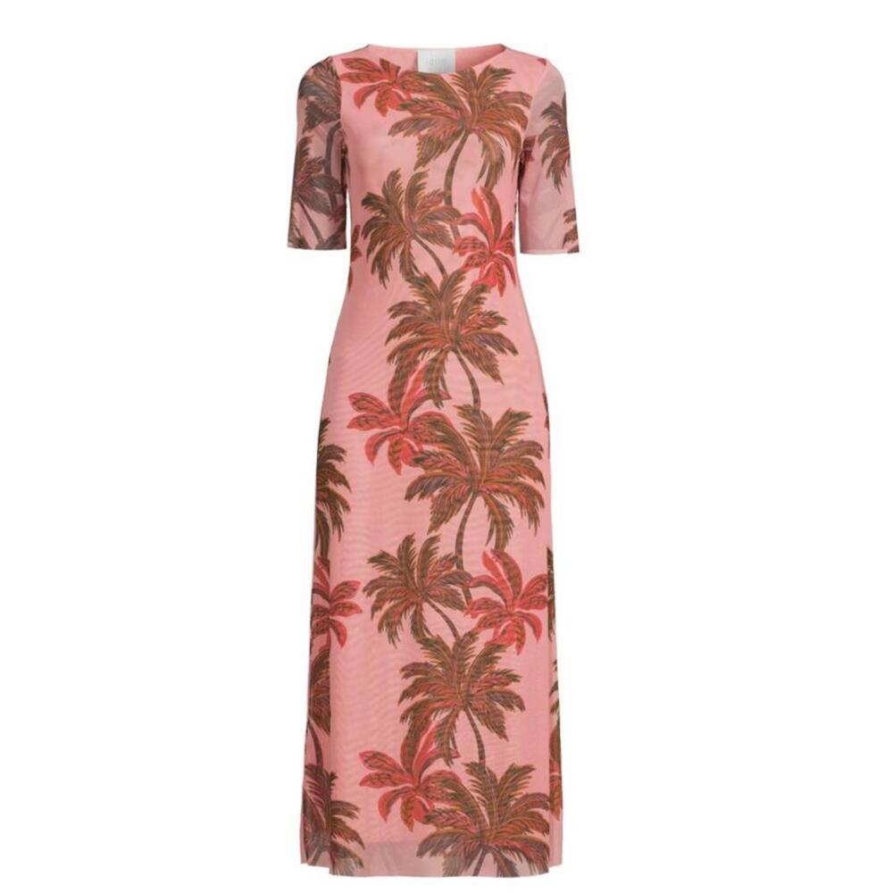 Johnny Was Pink The Mesh Midi Dress M NWT - Picture 7 of 7
